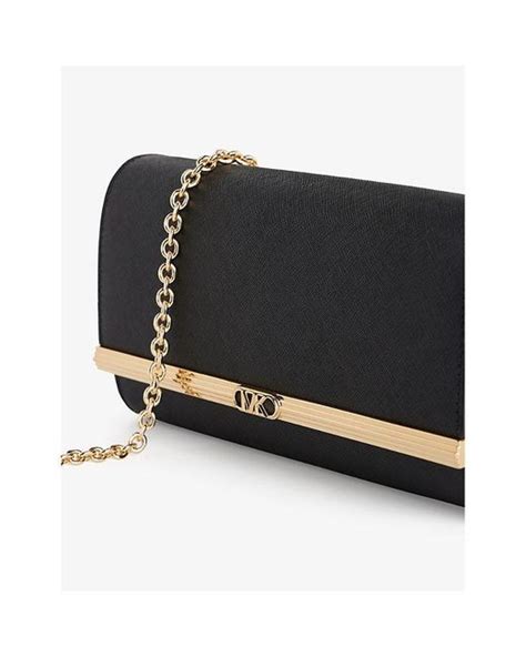 38f2 mk3 black michael kors clutch|Michael Kors mona leather clutch.